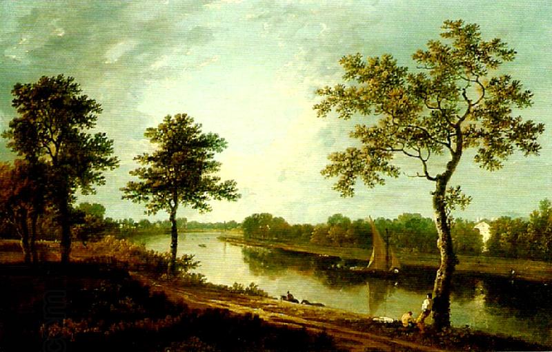 Richard Wilson the thames near twickemham oil painting picture